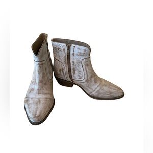 Diba True White Distressed Booties